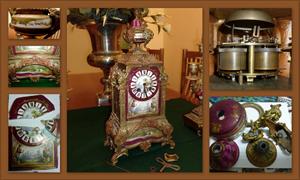מערכת עתיקה -שעון וקנדלברות - לפני